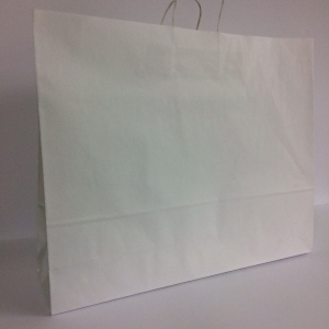 Нанесение логотипа на бумажный пакет (белый)